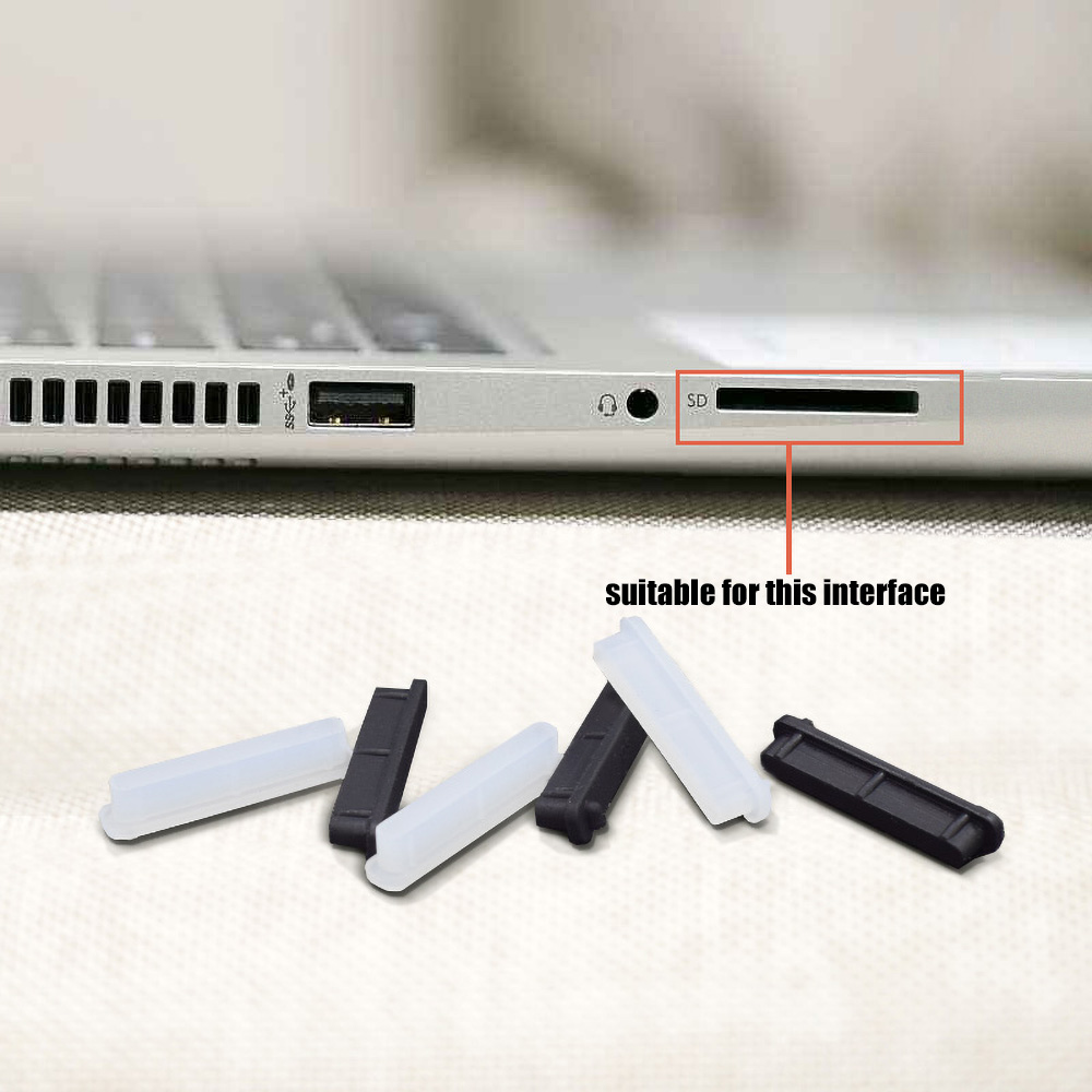 Laptop Accessories Protector - 9 Stück Transparente Silikon-Staubschutzstecker für MacBook,