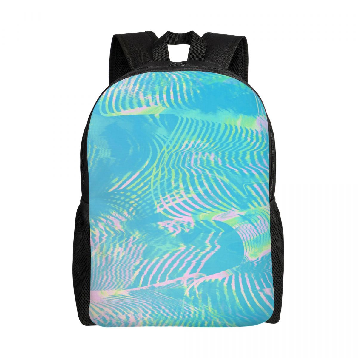Laptop Accessories Bag For Men - Benutzerdefinierter Wellengrün-Abstrakt-Textur-Rucksack für Männer und Frauen,