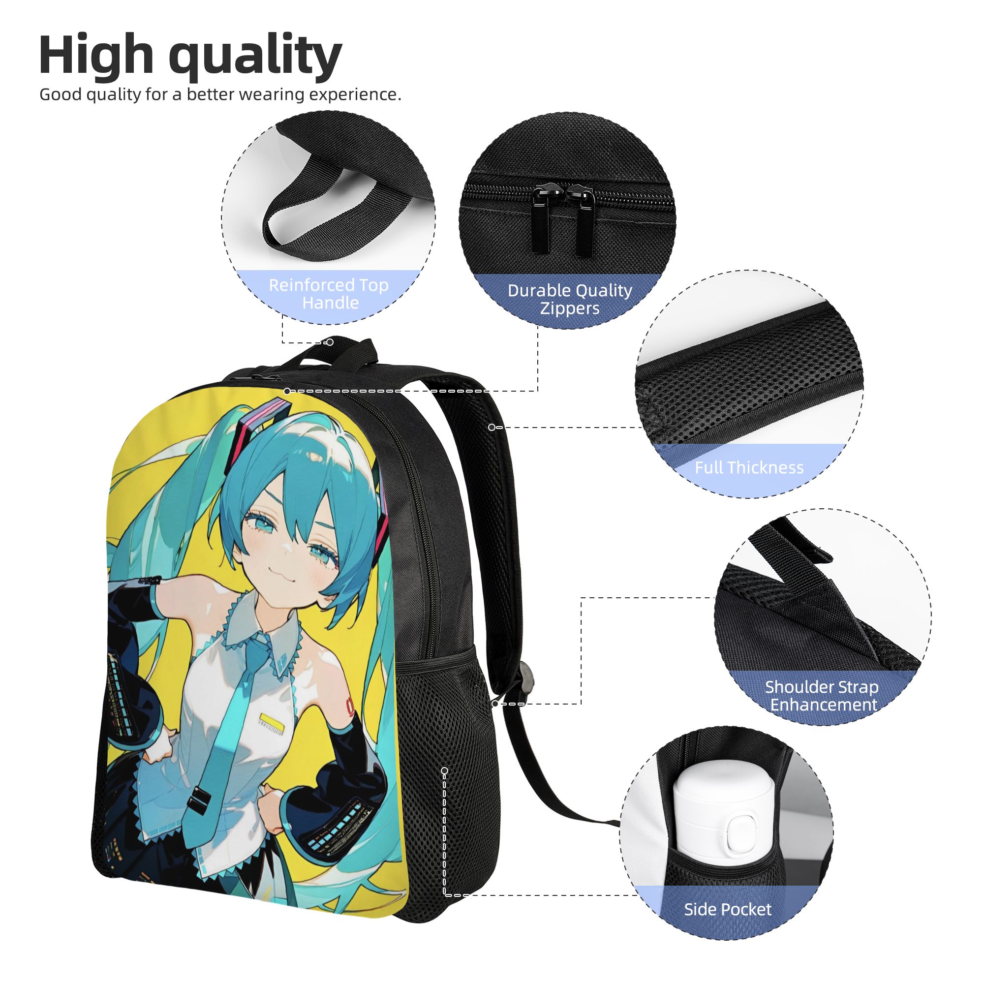 Hatsune Miku klassischer Rucks – Laptop Accessories Bag For Men Bewertung und Preis